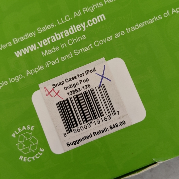 🌼 Vera Bradley Indigo Pop Floral Snap-On Case for Ipad NIB - Picture 3 of 4